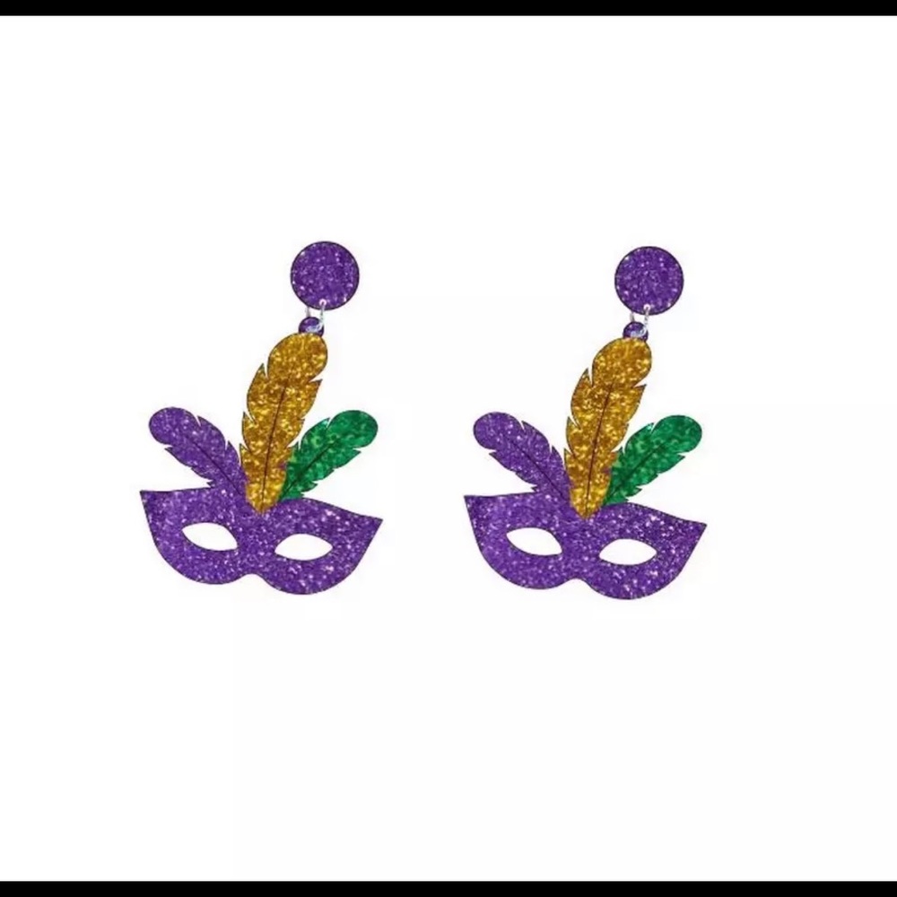 Mardi Gras earrings